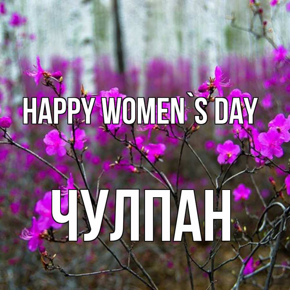 Greetings card с именем, Чулпан happy women`s day дикие цветы Greetings with text for free download 